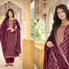 Triple Aabha Viscos Muslin Jacquard Wholesale Fancy Salwar Suit Catalog